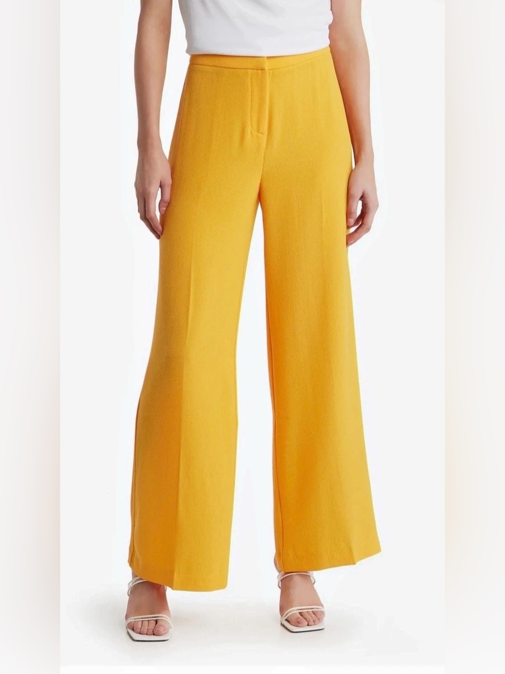 Jules & Leopold Wide Leg Pants in Yellow Size Medium